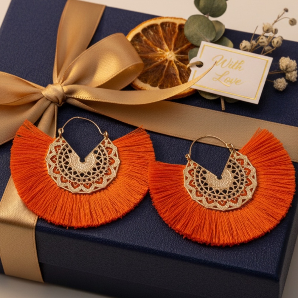 Womens Boho Fringe Tassel‎ Earrings